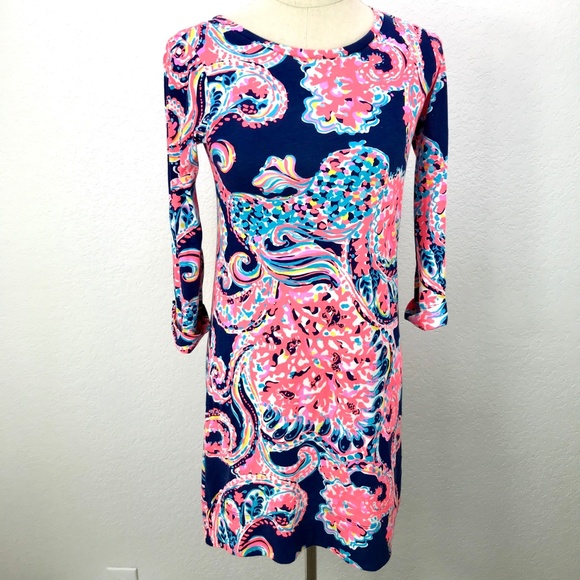 Lilly Pultizer Linden Navy Halibut Dress - Picture 2 of 8